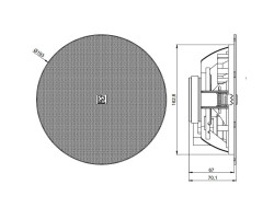 Потолочный динамик Audac CENA706I/W белый